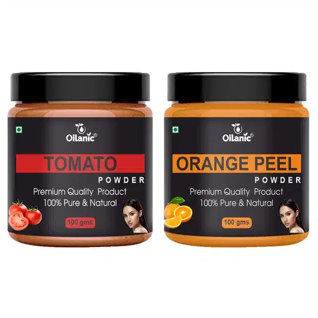 Natural Tomato & Orange Peel Powder for Skin & Hair (Pack of 2, 100 g)