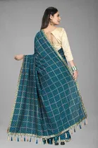 Trendy Vichitra Silk Saree with Blouse Piece For Women 