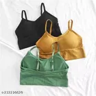 Cotton Bra for Women, Multicolour, Pack of 3 