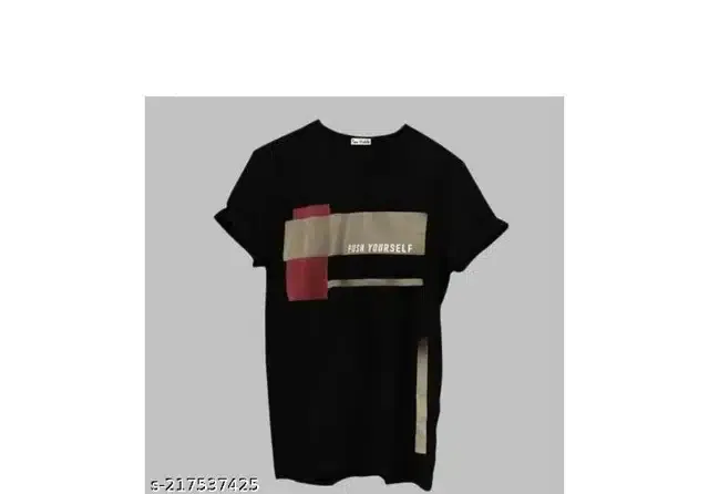 T-Shirt for Men (Black, M)