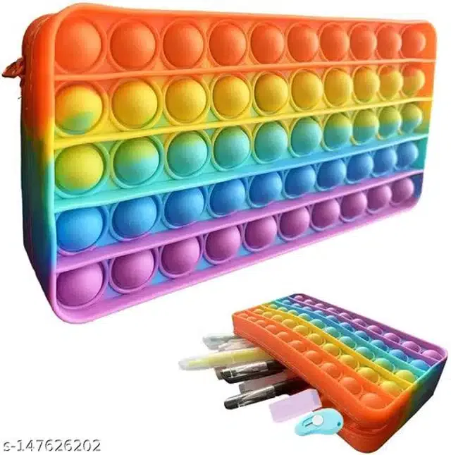 Pop-it Fidget Pencil Case (Multicolor)