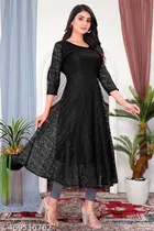 Net Kurti for Women,  Black  