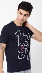 Round Neck Printed T-Shirt for Men 
