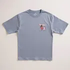 Cotton Printed T-Shirt for Boys ,Grey 