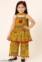 Printed Cotton Kurta Set for Girls 
