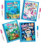 Quick Dry Book Water Coloring Book with Pen for Kids (Assorted, Set of 1)