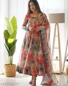 Floral Printed Kurti with Dupatta Set for Women 