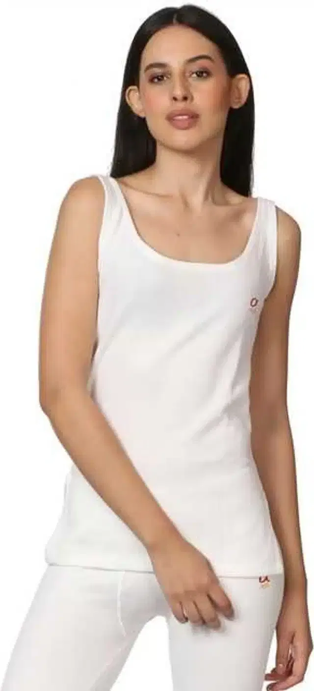 Quilted Premium Sleeveless Thermal Top for Women (White, 75 cm) (MS-002)