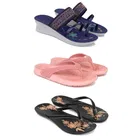 Combo of Heels with Slippers for Women 