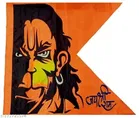 Polyester Hanuman Ji Flag, Orange, 30x30 inches