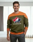 Fleece Printed Sweatshirt for Men, Multicolor (XL)