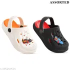 Clogs for Kids (White & Black, 2.5-3 Years) (Pack of 2)