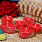 12 Pcs Tea Light Candles Romantic Heart-Shaped Rose Scented Candles for Anniversary Valentine's Day Wedding Birthday Christmas Decorations 