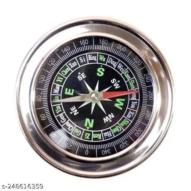 Stainless Steel Magnetic Compass (Silver)