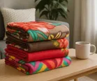 Combo Pack of 5 Sarangi Fleece Single Blanket 350gms 58x88inch Printed Assorted