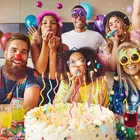 Happy Birthday Printed Pastel Color Candle with Holder for Birthday Cake 