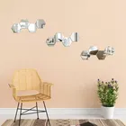 Acrylic Hexagon Shaped Wall Mirror Stickers 