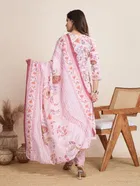 Cotton Printed Kurta with Pant & Dupatta for Women 