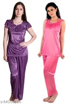 Satin Nightsuit Set for Women 