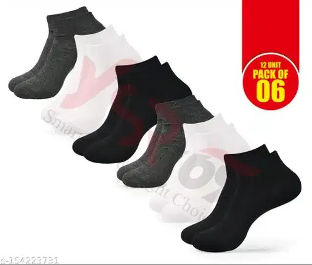 Polycotton Socks for Men (Multicolor, Set of 6)