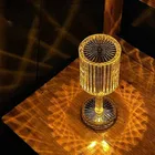 Table Lamp Crystal with USB Rechargeable Battery,  Pack Of 1