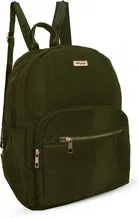 Polyester Solid Backpack for Women & Girls (Green, 12 L)