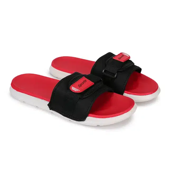 Bersache Kids Casual Flip Flops (Red, 4) (VKI-65)