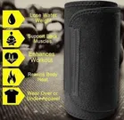 Professional Sweat Slim Belt for Weight Loss, Black