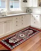 Alaqsa Abstract Bed runner 30x84inch Red Pack of 1