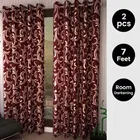 Alaqsa Abstract Polyester Door Curtain 7Ft Combo 