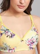 Cotton Blend Printed Padded Bra for Women 