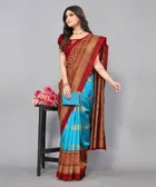 Women's Printed Saree with Blouse Piece 