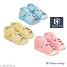 Infants Sandals for Kids (Multicolor, 0-4 Months) (Pack of 3)