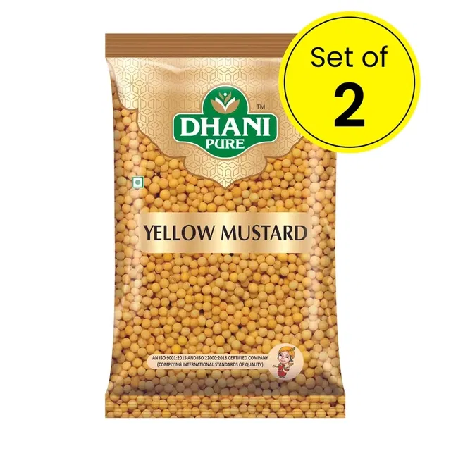 धनी प्योर येलो मस्टर्ड साबुत 2X100 g (सेट ऑफ़ 2)