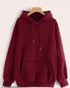 Full Sleeves Solid Hoodie for Women 