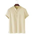 Trendy Cotton Half Sleeves Short Kurta For Men 