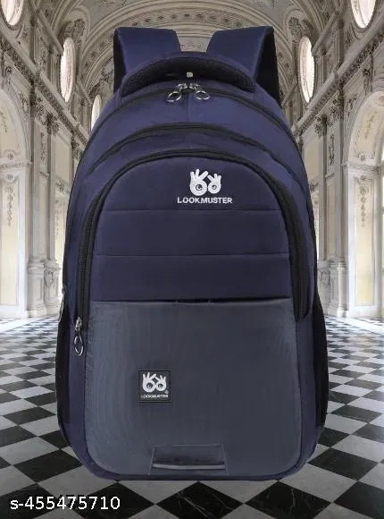 Polyester Backpack for Men & Women, Navy Blue