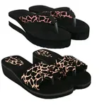 Flip Flops for Women (Pack of 2) (Black, 4)