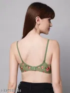 Cotton Blend Printed Padded Bra for Women 