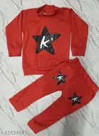Hosiery Cotton Full Sleeves T-Shirt with Pant Clothing Set for Kids 