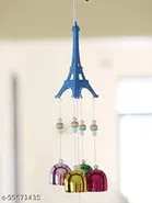 Eiffel Tower Wind Chimes Wall Hanging (Multicolor)