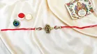 Metal Radha Krishna Rakhi 
