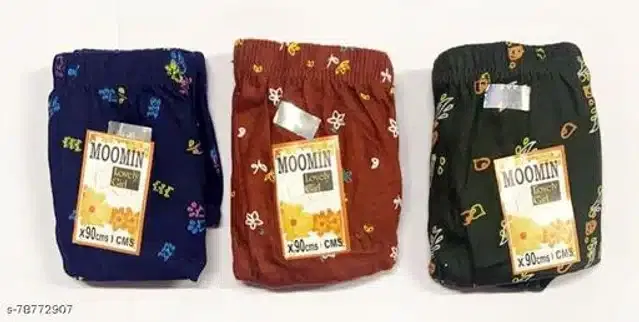 Cotton Blend Briefs for Women (Multicolor, S)