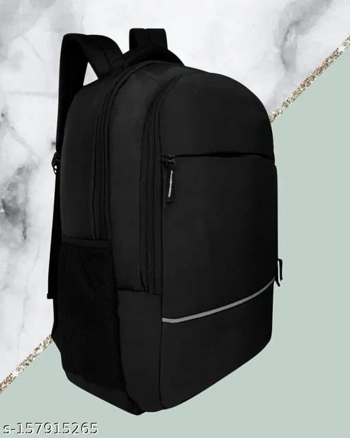 Polyester Backpack for Men & Women, Black