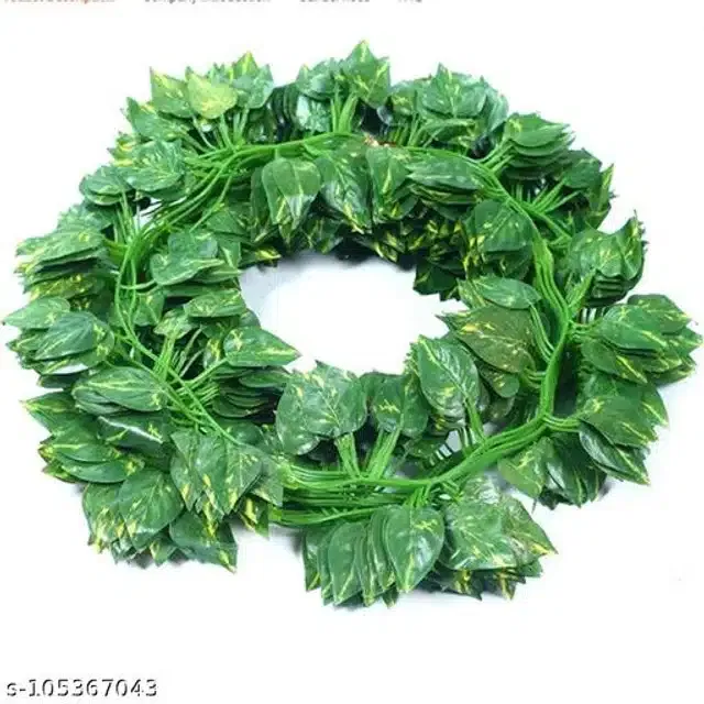 Polyester Artificial Hanging Money Plant Garlands (Green, Pack of 4)