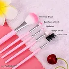 5 Pcs Pink Light Weight Makeup Brushes Set for Makeup - 