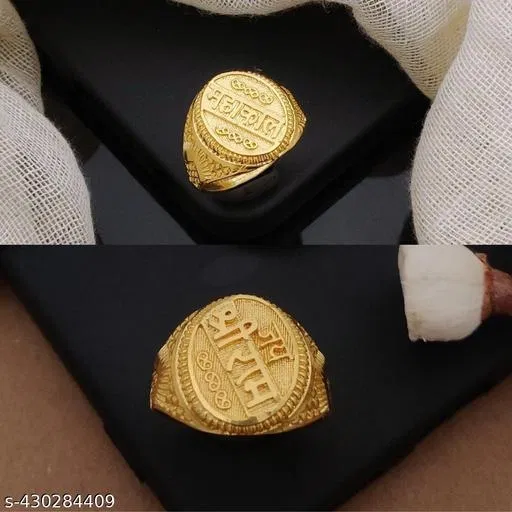 Pack of 2 Gold Rings for Women (Gold)