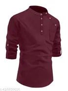 Solid Cotton Kurta Set for Boys 