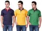 Polo Solid T-shirts for Men, Pack of 3 