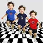 Cotton Blend Printed Clothing Set for Boys, Multicolour, Pack Of 3 